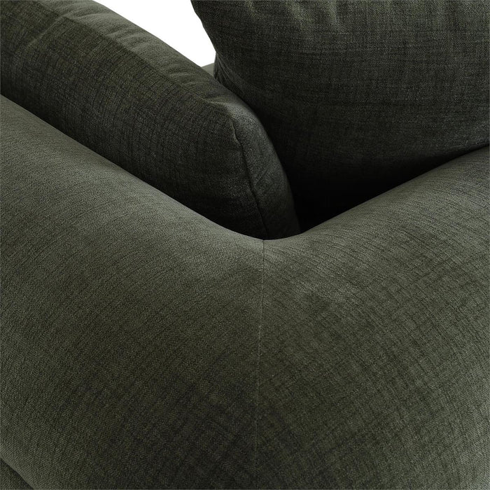 Bramble - Arcadia Sofa in Walnut w/ Thames Moss Green Performance Fabric - 29021WLTSF244----