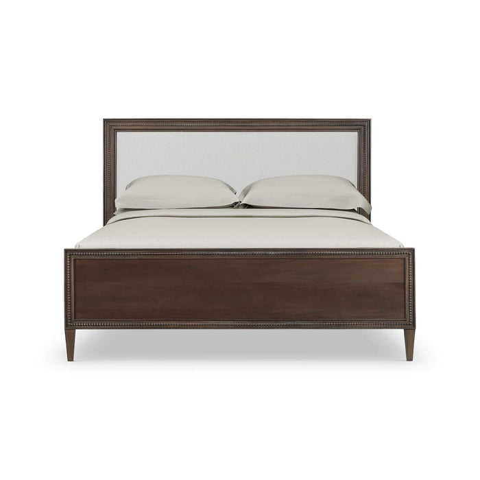 Bramble - Vivienne Upholstered King Bed in Walnut w/ Dinara Natural Fabric - 29036WLTSF227----