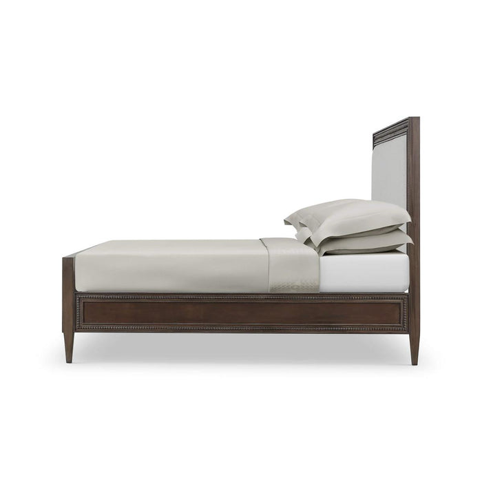Bramble - Vivienne Upholstered King Bed in Walnut w/ Dinara Natural Fabric - 29036WLTSF227----