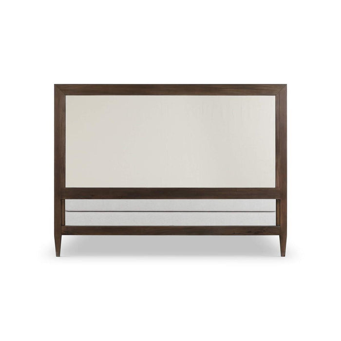 Bramble - Vivienne Upholstered King Bed in Walnut w/ Dinara Natural Fabric - 29036WLTSF227----