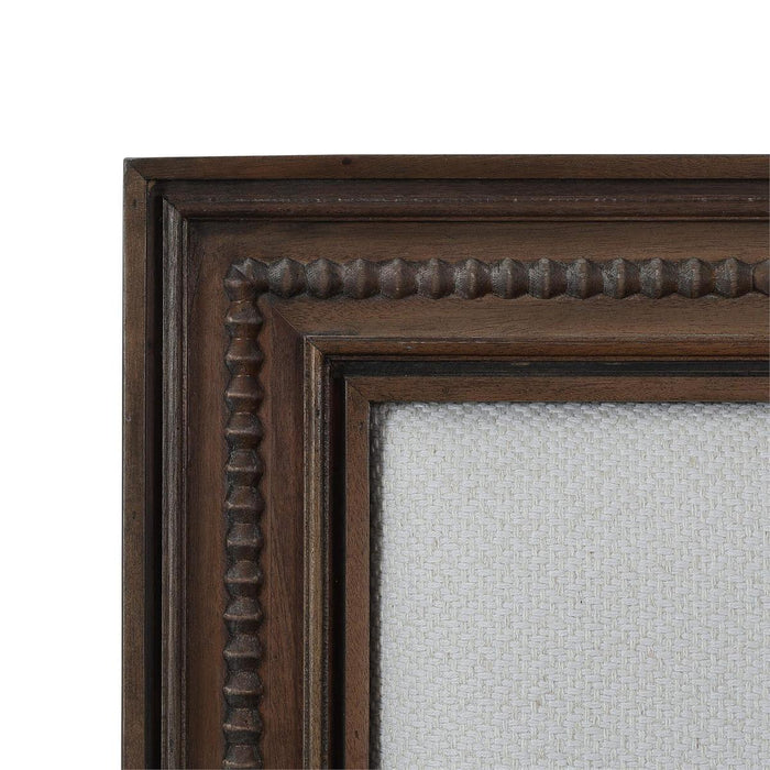 Bramble - Vivienne Upholstered King Bed in Walnut w/ Dinara Natural Fabric - 29036WLTSF227----