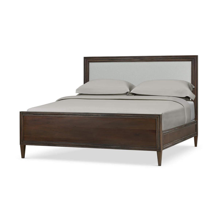 Bramble - Vivienne Upholstered King Bed in Walnut w/ Dinara Natural Fabric - 29036WLTSF227----