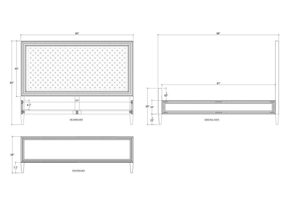Bramble - Vivienne Upholstered King Bed - BR-29036