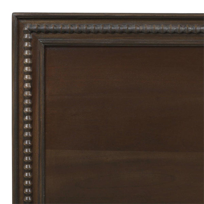 Bramble - Vivienne Upholstered Queen Bed in Walnut w/ Dinara Natural Fabric - 29037WLTSF227----