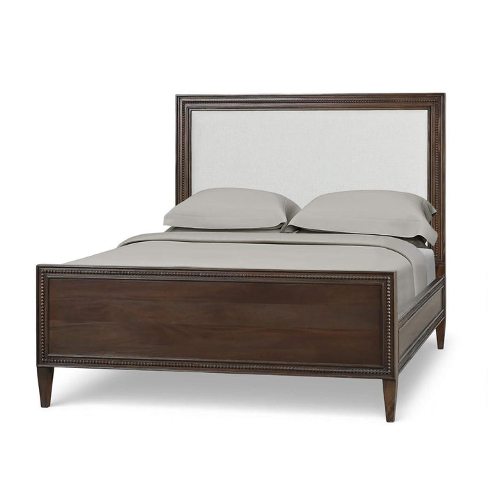 Bramble - Vivienne Upholstered Queen Bed in Walnut w/ Dinara Natural Fabric - 29037WLTSF227----