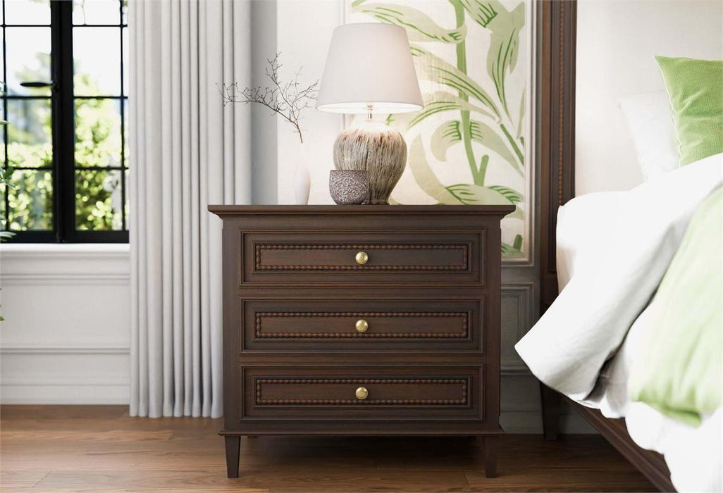 Bramble - Vivienne 3 Drawer Bedside Large Table in Walnut - 29045WLT-----