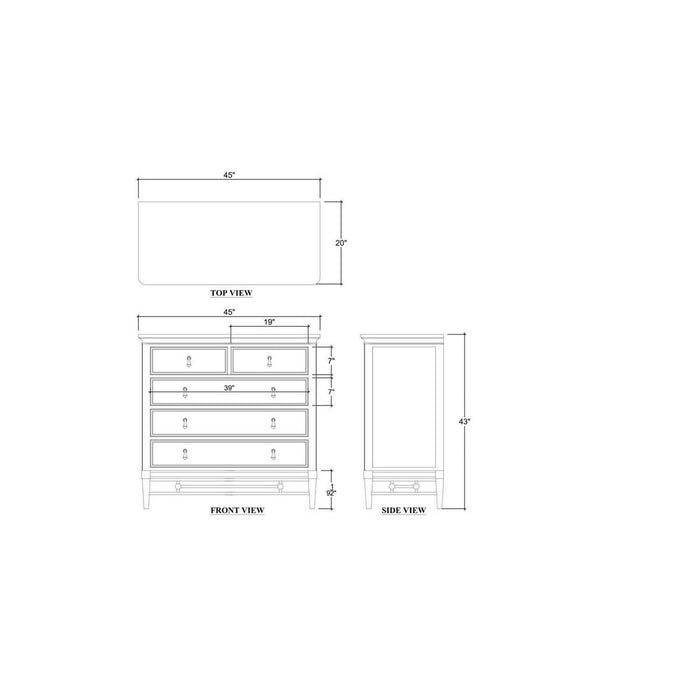 Bramble - Seraphine 5 Drawer Dresser - BR-29049