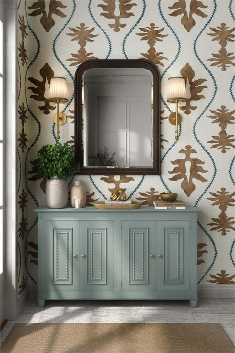 Bramble - Vivienne 4 Door Narrow Sideboard in Vintage Moss Green - 29050VMG----LDT