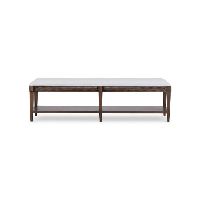 Bramble - Vivienne Medium Bench in Walnut w/ Dinara Natural Fabric - 29057WLTSF227----