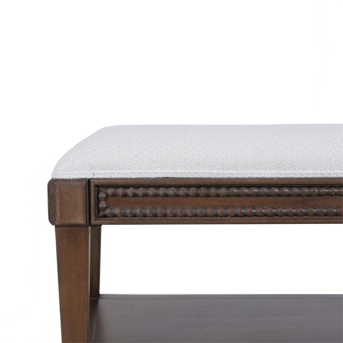 Bramble - Vivienne Medium Bench in Walnut w/ Dinara Natural Fabric - 29057WLTSF227----
