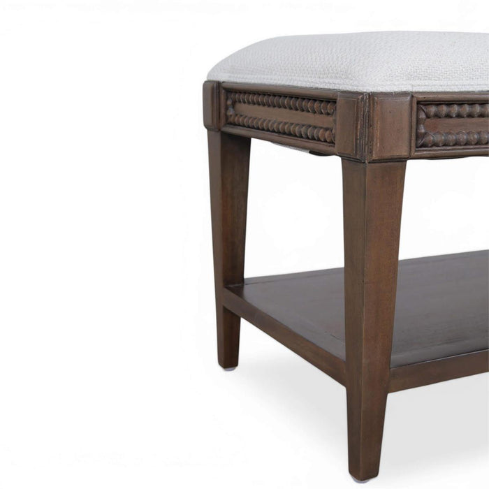 Bramble - Vivienne Medium Bench in Walnut w/ Dinara Natural Fabric - 29057WLTSF227----