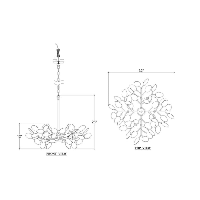 Bramble - Botanical Chandelier - BR-29061 - GreatFurnitureDeal