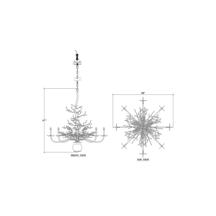 Bramble - Coral Chandelier - BR-29062 - GreatFurnitureDeal