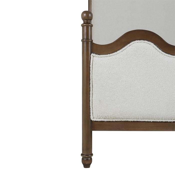 Bramble - Chloe King Bed in Straw Wash w/ Colorado Boucle Ivory Fabric - 29069STWSF253----