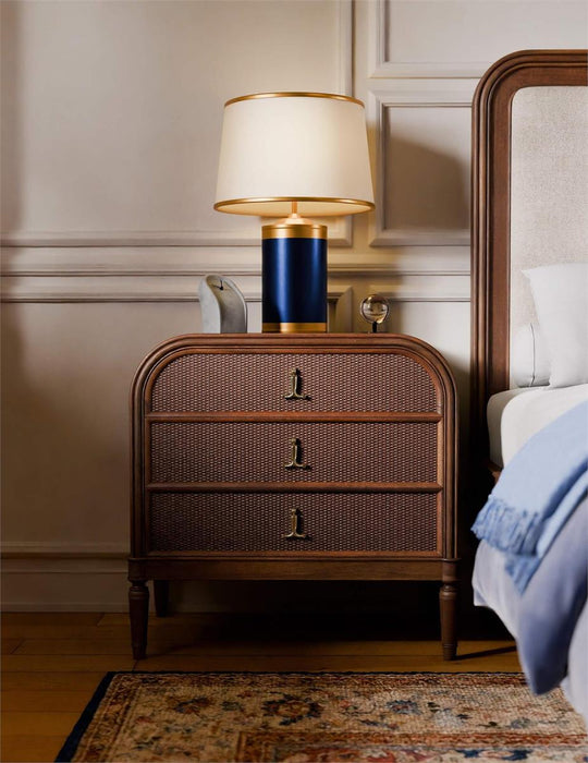 Bramble - Langford 3 Drawer Nightstand w/ Rattan - BR-29089 - GreatFurnitureDeal
