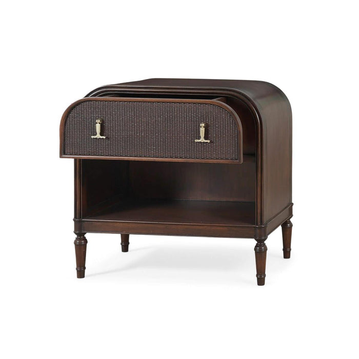 Bramble - Langford 1 Drawer Bedside Table w/ Rattan - BR-29101 - GreatFurnitureDeal