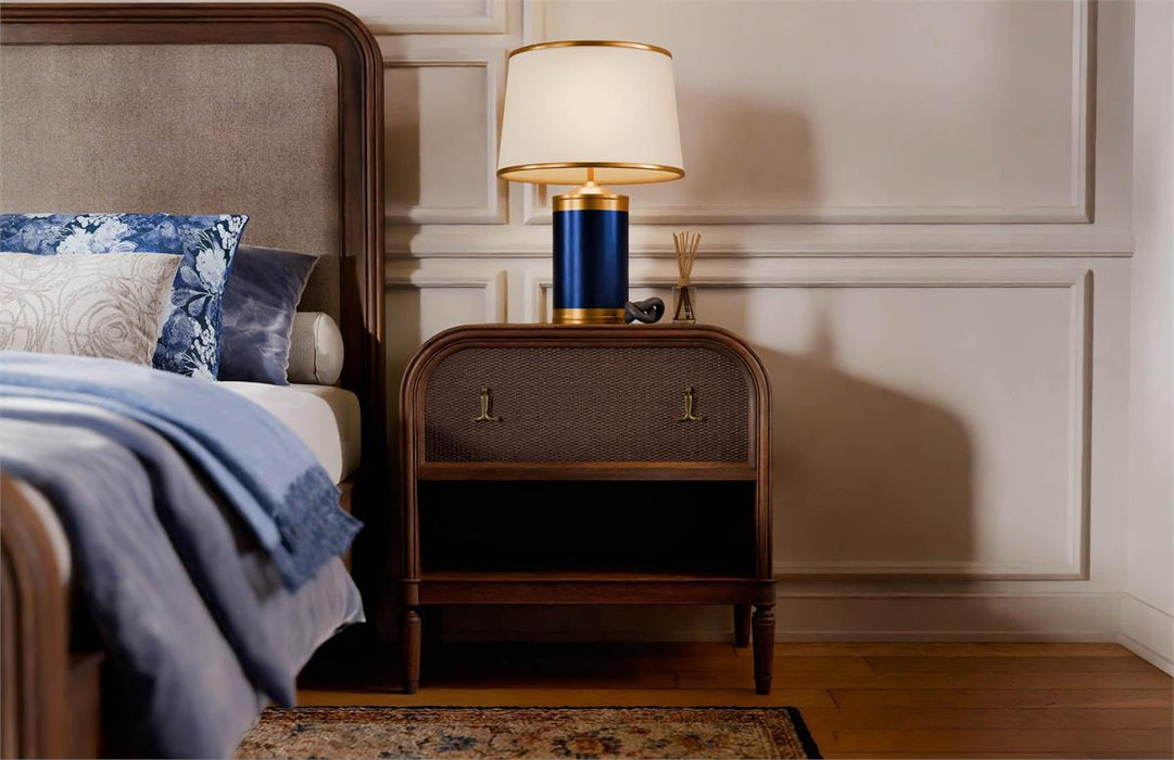 Bramble - Langford 1 Drawer Bedside Table w/ Rattan - BR-29101 - GreatFurnitureDeal