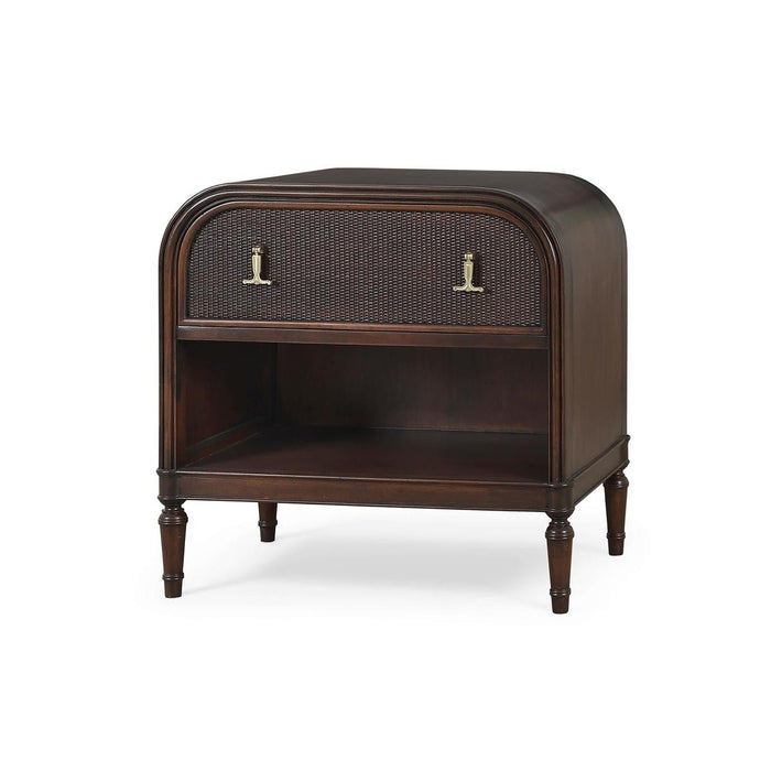 Bramble - Langford 1 Drawer Bedside Table w/ Rattan - BR-29101 - GreatFurnitureDeal