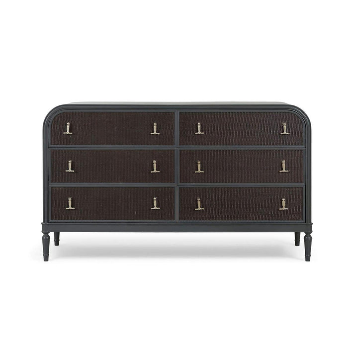 Bramble - Langford 6 Drawer Dresser w/ Rattan - BR-29117 - GreatFurnitureDeal