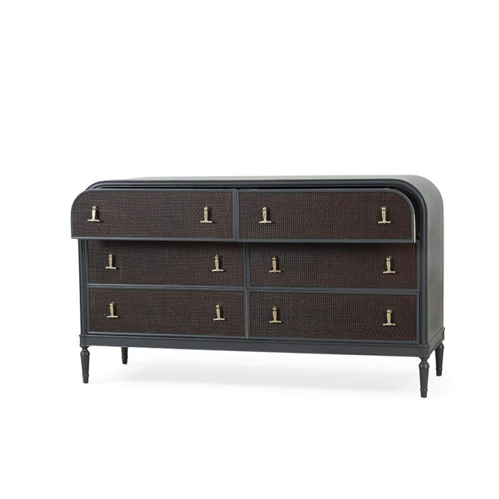 Bramble - Langford 6 Drawer Dresser w/ Rattan - BR-29117 - GreatFurnitureDeal