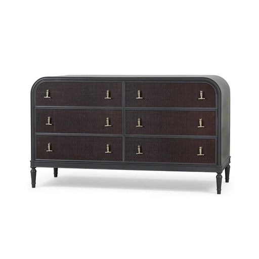 Bramble - Langford 6 Drawer Dresser w/ Rattan - BR-29117 - GreatFurnitureDeal