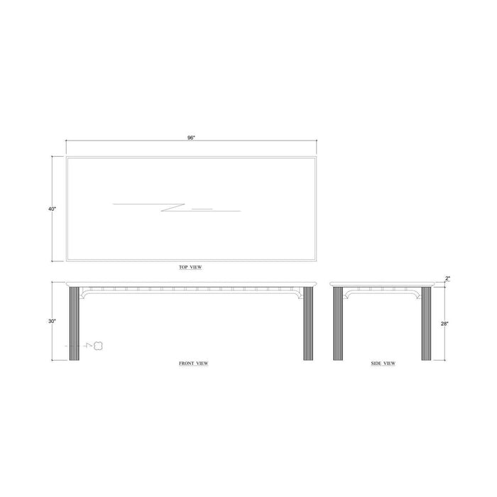 Bramble - Chinois Dining Table 96''- BR-29119 - GreatFurnitureDeal