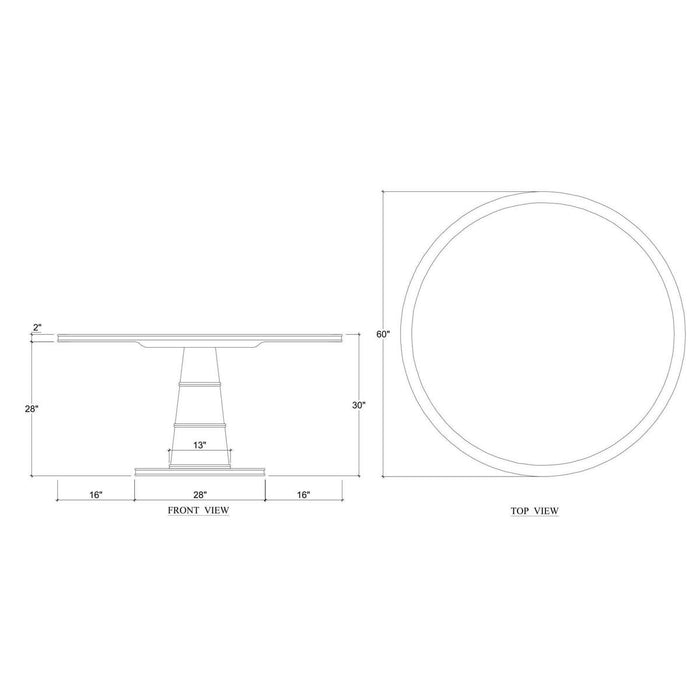 Bramble - Martinique Round Dining Table 60''- BR-29123 - GreatFurnitureDeal