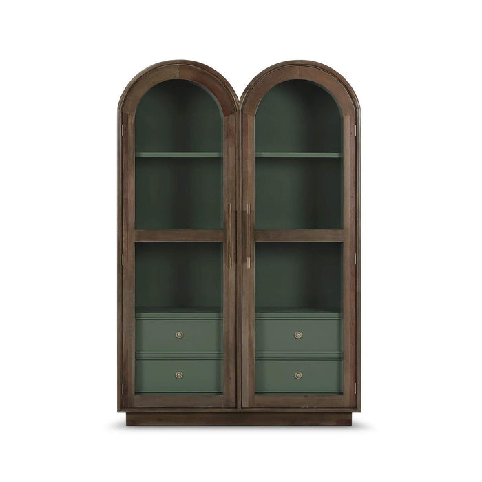 Bramble - Vannes Double Dome Display Cabinet w/ Glass Doors - BR-29127 - GreatFurnitureDeal
