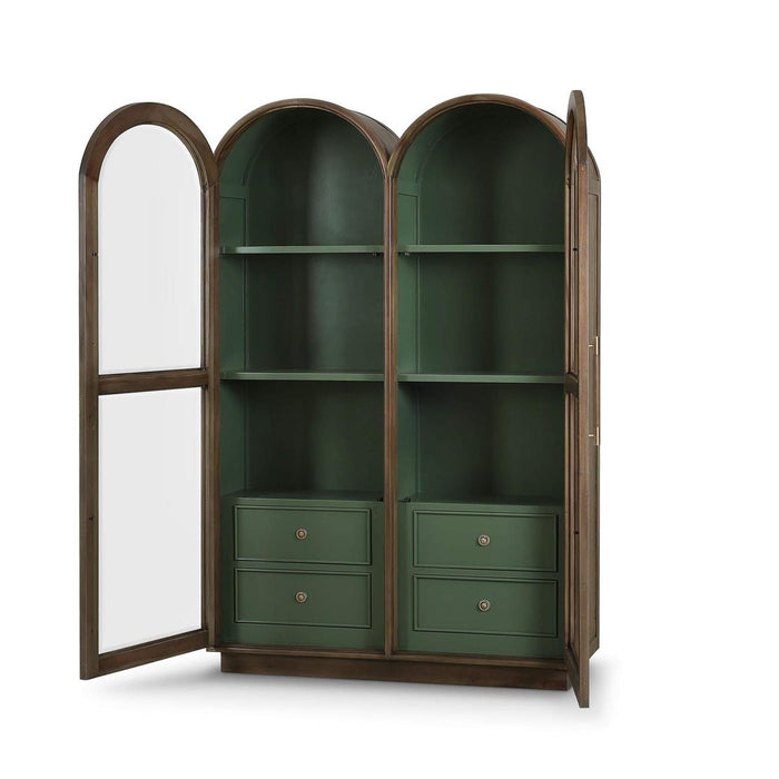 Bramble - Vannes Double Dome Display Cabinet w/ Glass Doors - BR-29127 - GreatFurnitureDeal