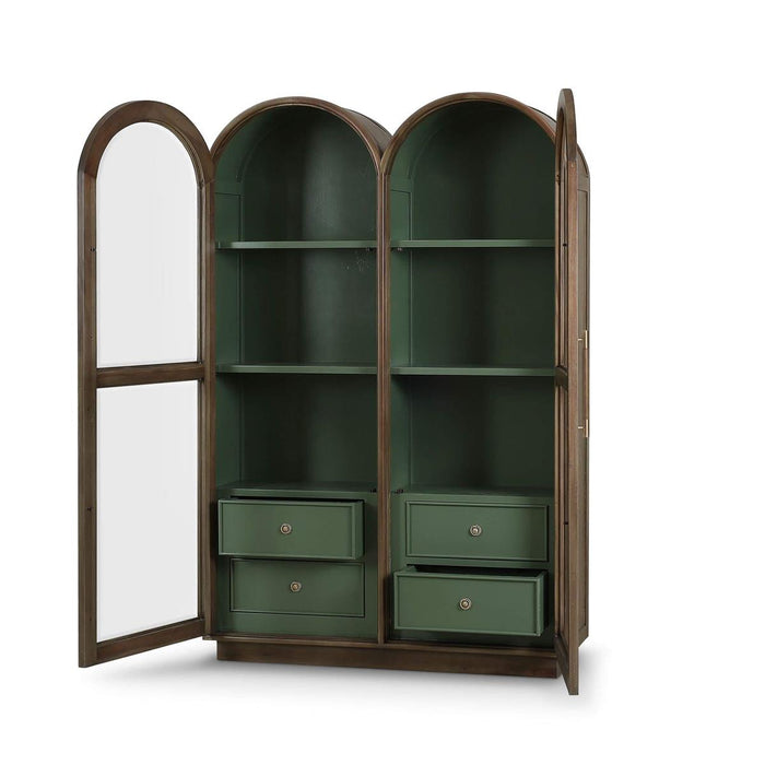 Bramble - Vannes Double Dome Display Cabinet w/ Glass Doors - BR-29127 - GreatFurnitureDeal