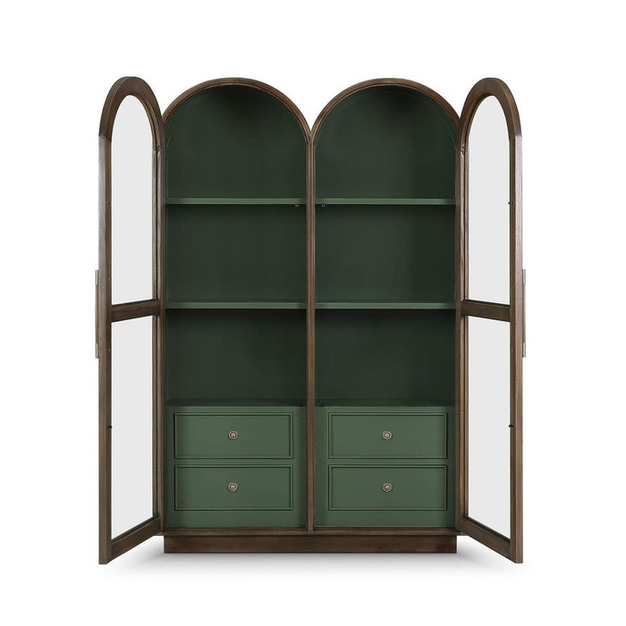 Bramble - Vannes Double Dome Display Cabinet w/ Glass Doors - BR-29127 - GreatFurnitureDeal
