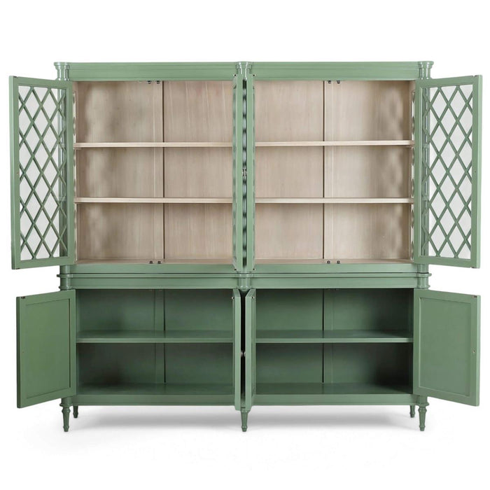 Bramble - Kelly 4 Door Glass Display Cabinet w/ Glass Shelves - BR-29138 - GreatFurnitureDeal