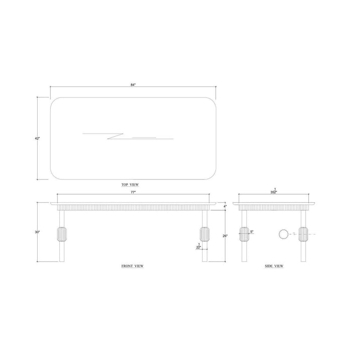 Bramble - Windsor Dining Table 84''- BR-29140 - GreatFurnitureDeal