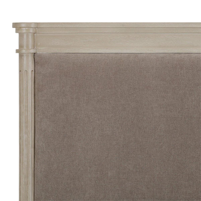 Bramble - Kelly Queen Bed in Sandbar w/ Taupe Velour Performance Fabric - 29146SNBSF277----