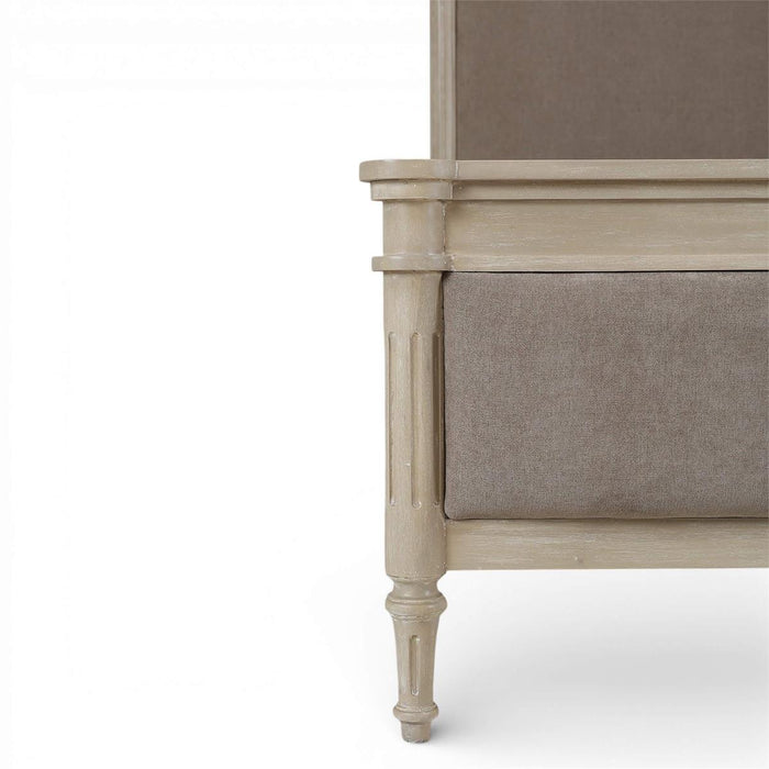 Bramble - Kelly Queen Bed in Sandbar w/ Taupe Velour Performance Fabric - 29146SNBSF277----
