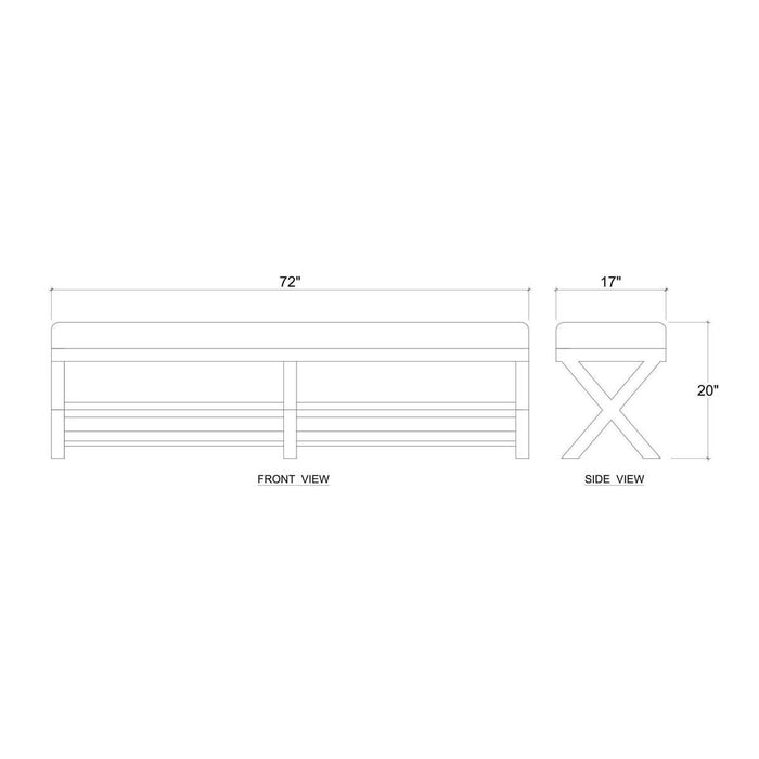 Bramble - Renoir Upholstered Bench - BR-29149 - GreatFurnitureDeal