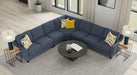 Jackson Furniture - Foley 5 Piece Sectional in Jeans - 2915-46-31-58-31-42-JEANS - GreatFurnitureDeal