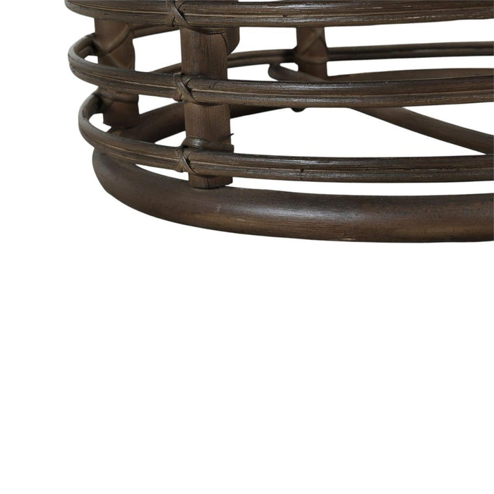 Bramble - Portico Rattan Side Table w/ Glass Top - BR-29156 - GreatFurnitureDeal