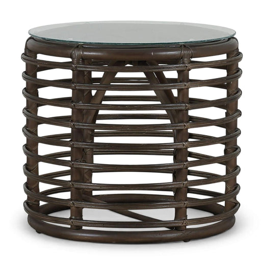Bramble - Portico Rattan Side Table w/ Glass Top - BR-29156 - GreatFurnitureDeal