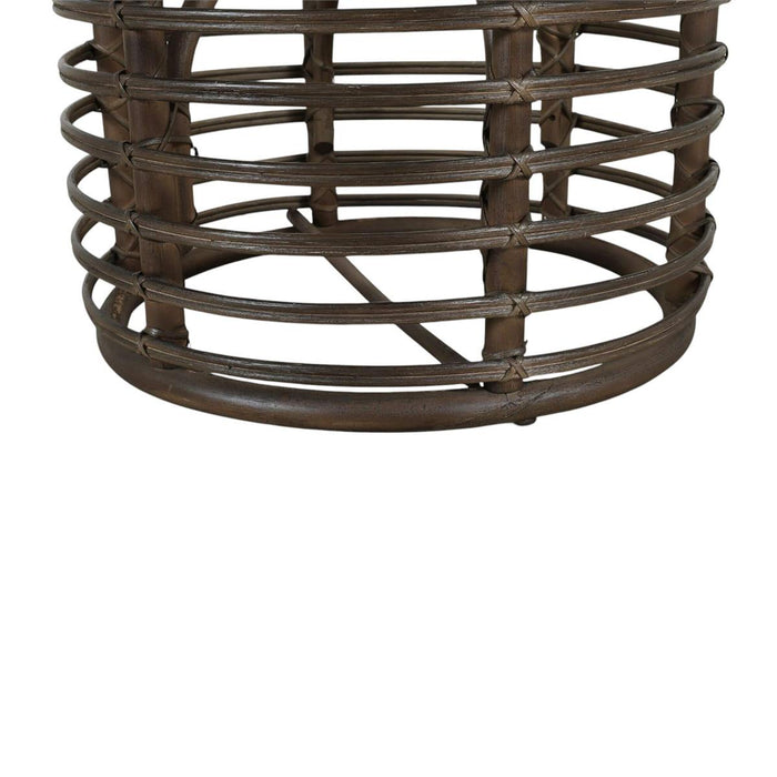 Bramble - Portico Rattan Side Table w/ Glass Top - BR-29156 - GreatFurnitureDeal