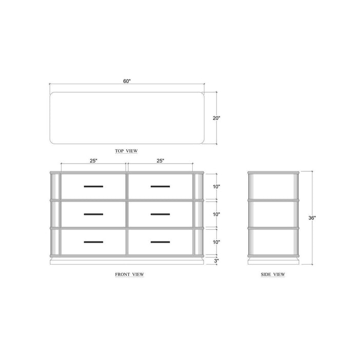 Bramble - Carmel 6 Drawer Dresser - BR-29157 - GreatFurnitureDeal