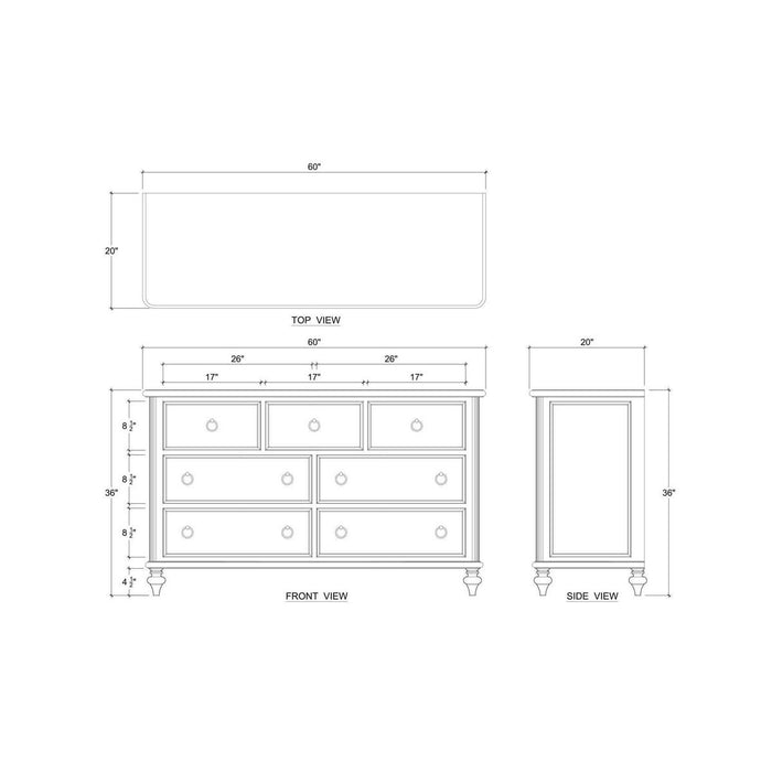 Bramble - Savannah 7 Drawer Dresser in Walnut - 29168WLT-----