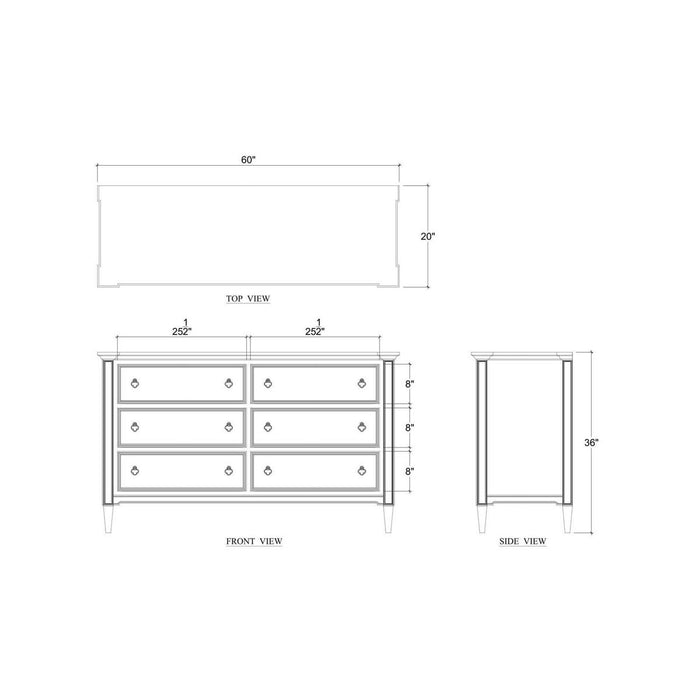 Bramble - Chinois 6 Drawer Dresser - BR-29170 - GreatFurnitureDeal