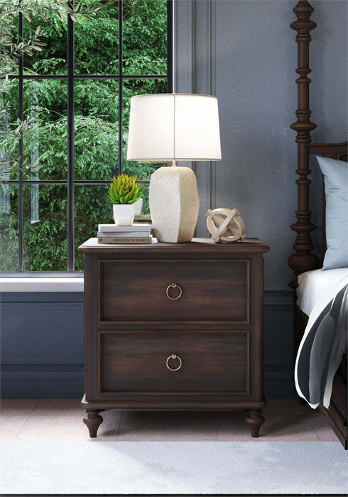 Bramble - Savannah 2 Drawer Bedside Table in Walnut - 29173WLT-----