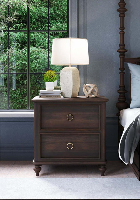 Bramble - Savannah 2 Drawer Bedside Table - BR-29173 - GreatFurnitureDeal