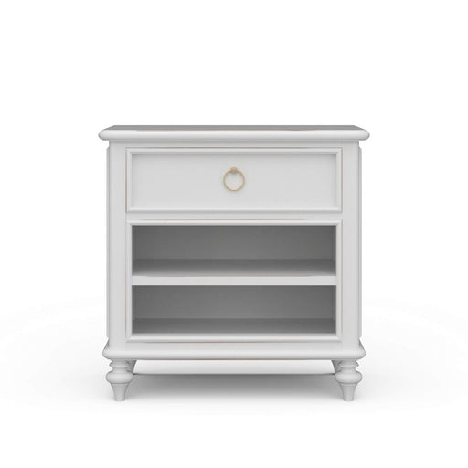 Bramble - Savannah Bedside Table w/ Open Shelf in Architectural White - 29174HRW----LDT - GreatFurnitureDeal
