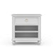 Bramble - Savannah Bedside Table w/ Open Shelf in Architectural White - 29174HRW----LDT - GreatFurnitureDeal
