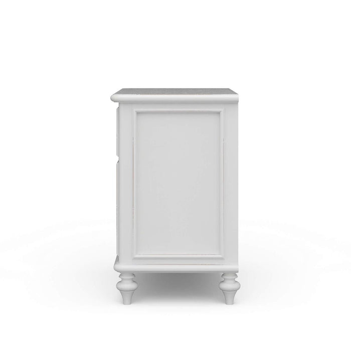 Bramble - Savannah Bedside Table w/ Open Shelf in Architectural White - 29174HRW----LDT - GreatFurnitureDeal