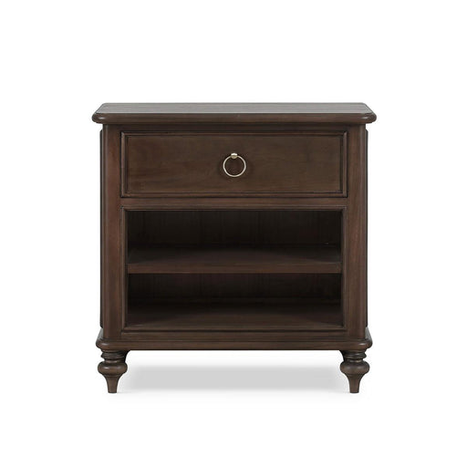 Bramble - Savannah Bedside Table w/ Open Shelf in Walnut - 29174WLT----- - GreatFurnitureDeal