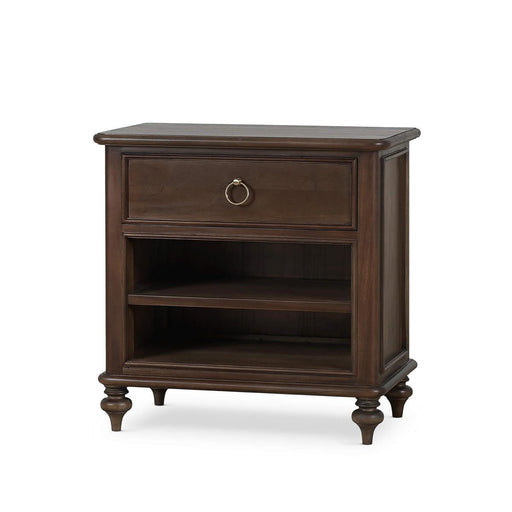 Bramble - Savannah Bedside Table w/ Open Shelf in Walnut - 29174WLT----- - GreatFurnitureDeal